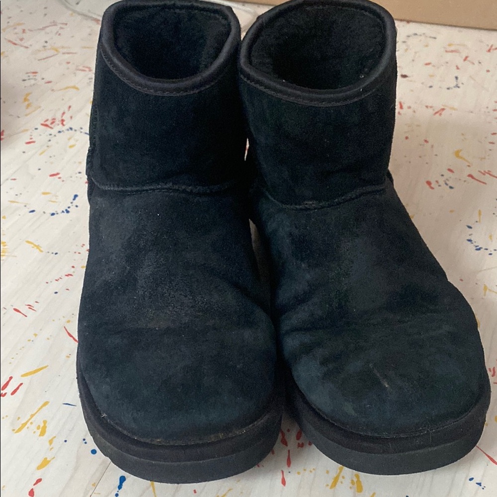 ugg black bow rhinestone boots size 9